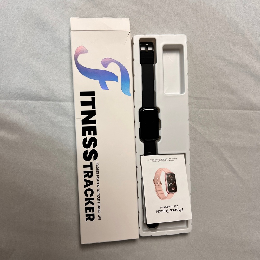 Fitness Tracker CS5-D Smartwatch Black Digital Activity Monitor Sport Watch‎ NIB